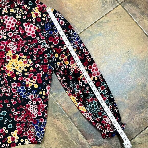 Adrienne Vittadini Floral Mock Turtleneck Large - Picture 7 of 14